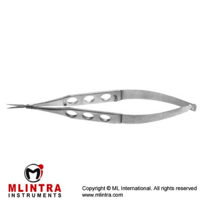 Stern-Gills Micro Scissor Straight - Sharp Tips - Extra Thin Stainless Steel, 11 cm - 4 1/2" Blade Size 10 mm